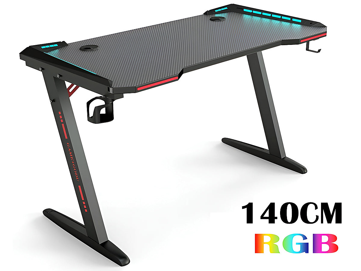 Gaming Desk Table Computer Desk RGB Light 120cm