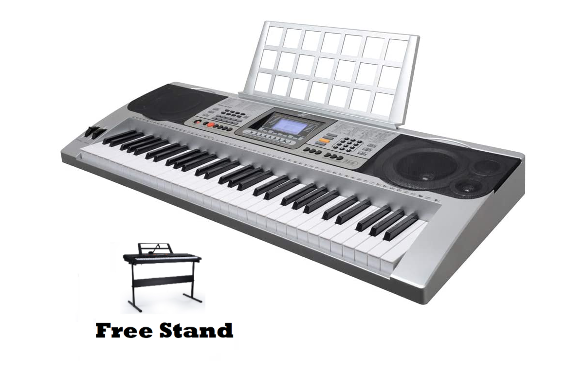 Electronic keyboard piano in home music setup