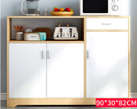 Thumbnail for White kitchen cabinet drawer with plates inside