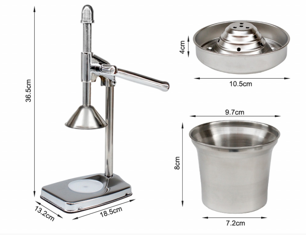 Stainless steel juicer with chrome finish