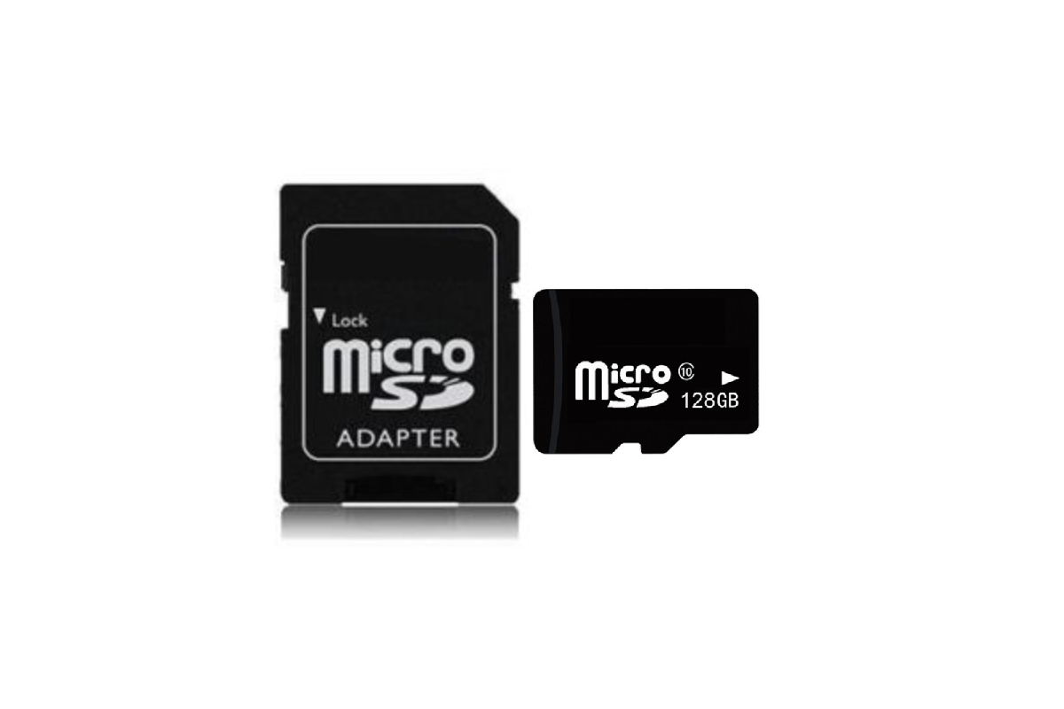 Micro SD card 128GB compact size close-up