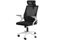 Thumbnail for Breathable mesh backrest on office chair