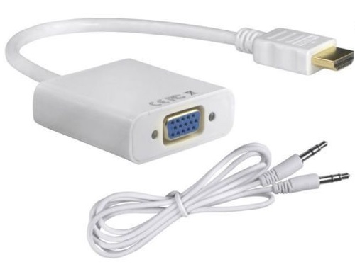 Compact HDMI to VGA converter side view