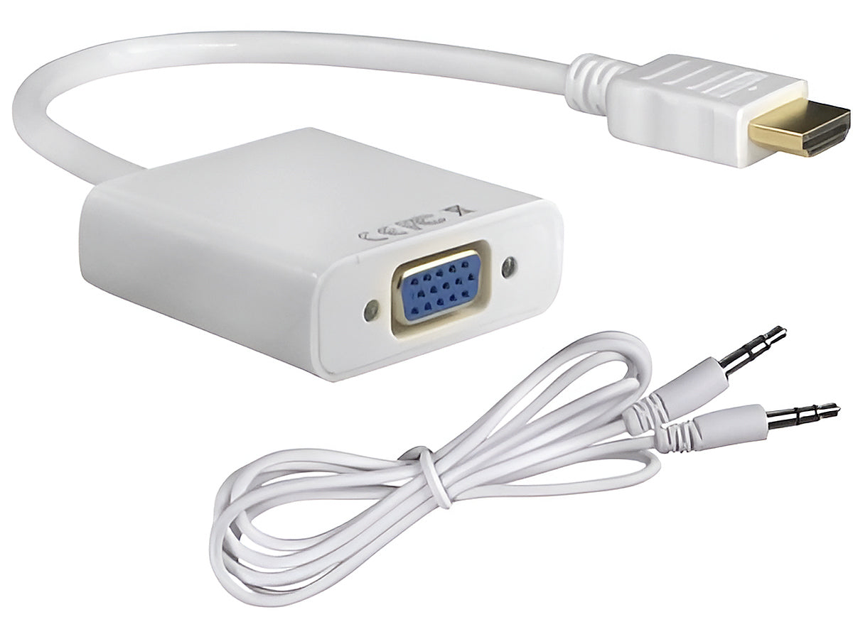HDMI to VGA Cable Adapter with Audio Cable