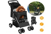Thumbnail for Foldable Pet Stroller showing large storage basket