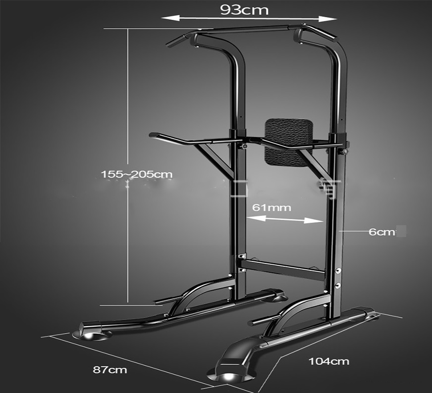 Power tower with user performing pull ups