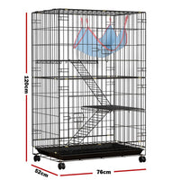 Thumbnail for 3 Level Rabbit Bird Cage Ferret Parrot Aviary Cat Rat Aviary Budgie Hamster Pet Cages Castor XL