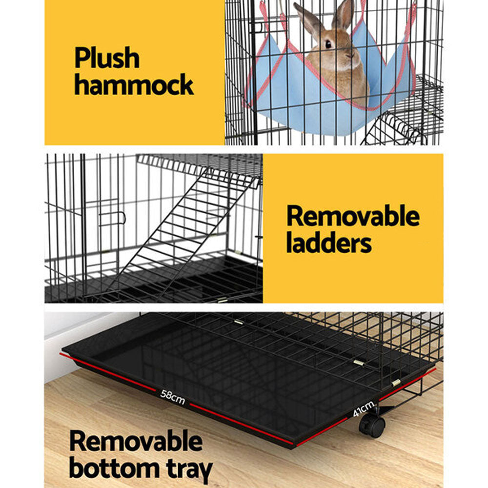 3 Level Rabbit Bird Cage Ferret Parrot Aviary Cat Rat Aviary Budgie Hamster Pet Cages Castor XL