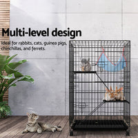 Thumbnail for 3 Level Rabbit Bird Cage Ferret Parrot Aviary Cat Rat Aviary Budgie Hamster Pet Cages Castor XL