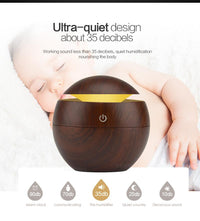 Thumbnail for Ultrasonic Aroma Wood Colour Humidifier