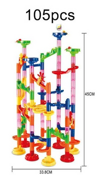 Thumbnail for Marble run toy showing plastic connectors
