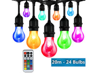 Thumbnail for Outdoor Festoon Light String Lights 20M 24 LED Bulbs