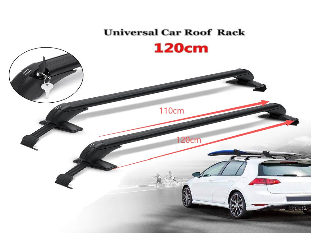 Roof racks installed on sedan without rails
