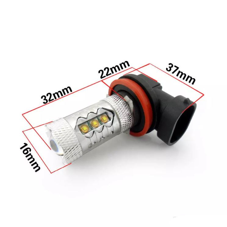 H11 bulbs emitting pure white light