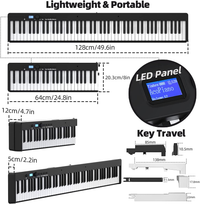 Thumbnail for 88key keyboard Digital Stage Piano, Digital Piano with cover