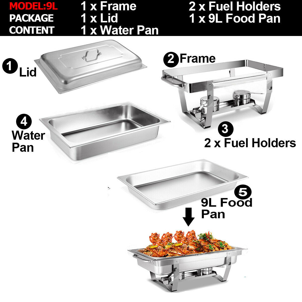 Chafing Dish Food Warmer Stove 11L