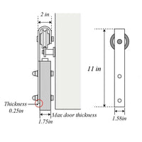 Thumbnail for Barn door hardware steel hanger arm detail