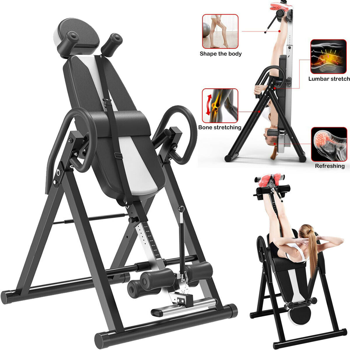 Inversion Table with Headrest Gravity Inversion Table