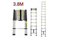 Thumbnail for Telescopic ladder folded compact for storage