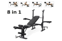Thumbnail for Weight bench with adjustable squat and chest press rack