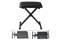 Thumbnail for Soft black leather cushion on piano stool seat