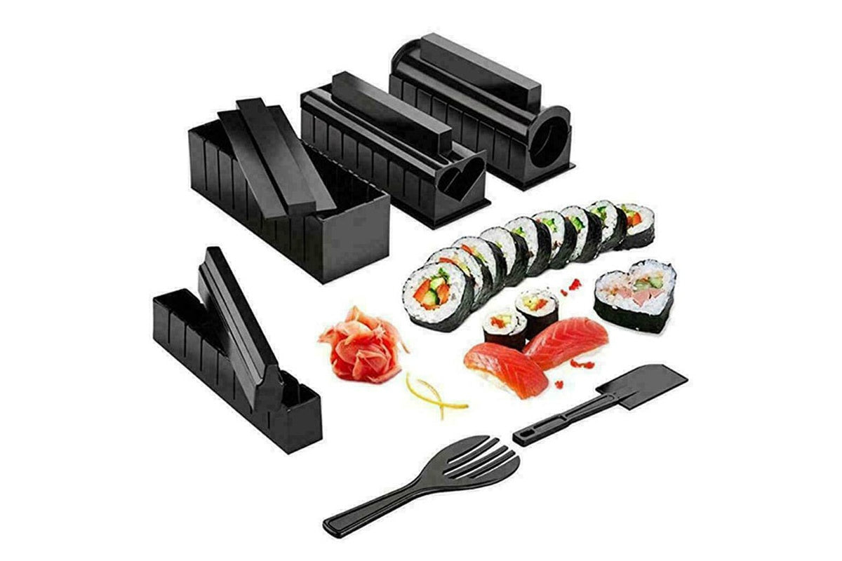 Sushi cutter tool in black ABS plastic