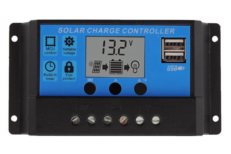 Side view of solar charge controller