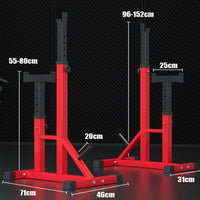 Thumbnail for Squat rack with barbell stand loaded with weights