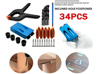 Thumbnail for Pocket Hole Jig Kit Dowel Drill Joinery Kit 34PCS
