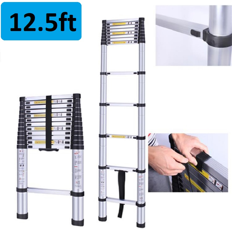 Telescopic ladder rubber feet detail