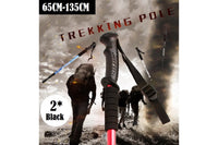 Thumbnail for Telescopic black aluminium trekking pole extended length