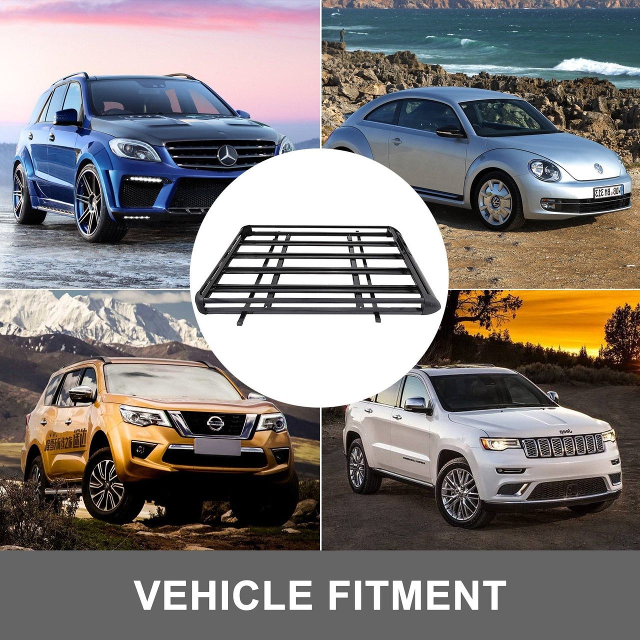 Car Luggage Rachi Universal Roof Rack Basket Aluminium Car Top Luggage Rack – Homyspire