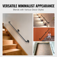 Thumbnail for Industrial Pipe Stair Handrail 210CM