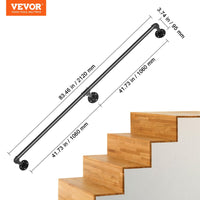 Thumbnail for Industrial Pipe Stair Handrail 210CM