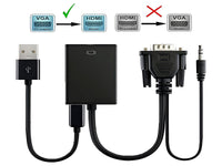 Thumbnail for VGA to HDMI Cable TV extension cable with audio