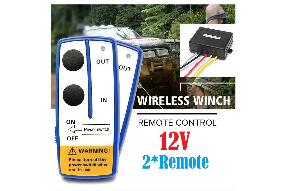 Winch remote with manual receiver included