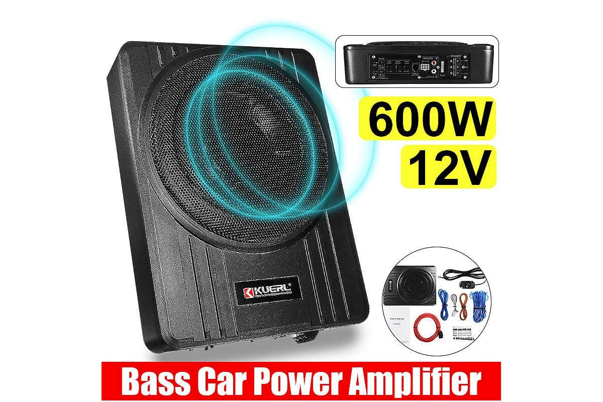 Side profile of 600W under seat car subwoofer