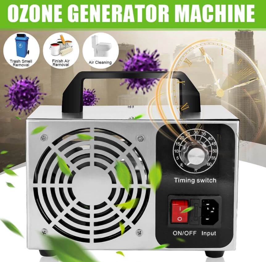 Ozone generator operating with time switch