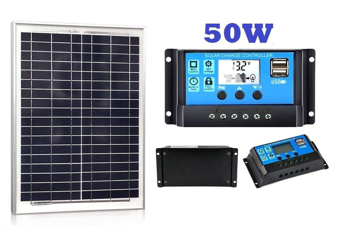 50W Solar Panel with Solar Controller