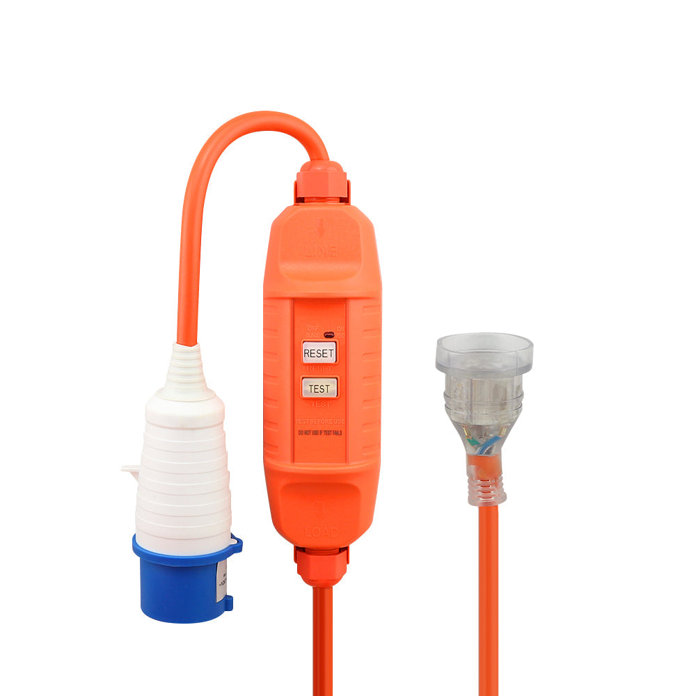 Buy 10m Caravan Camping Lead 16A to 10A RCD Cable NZ – Homyspire