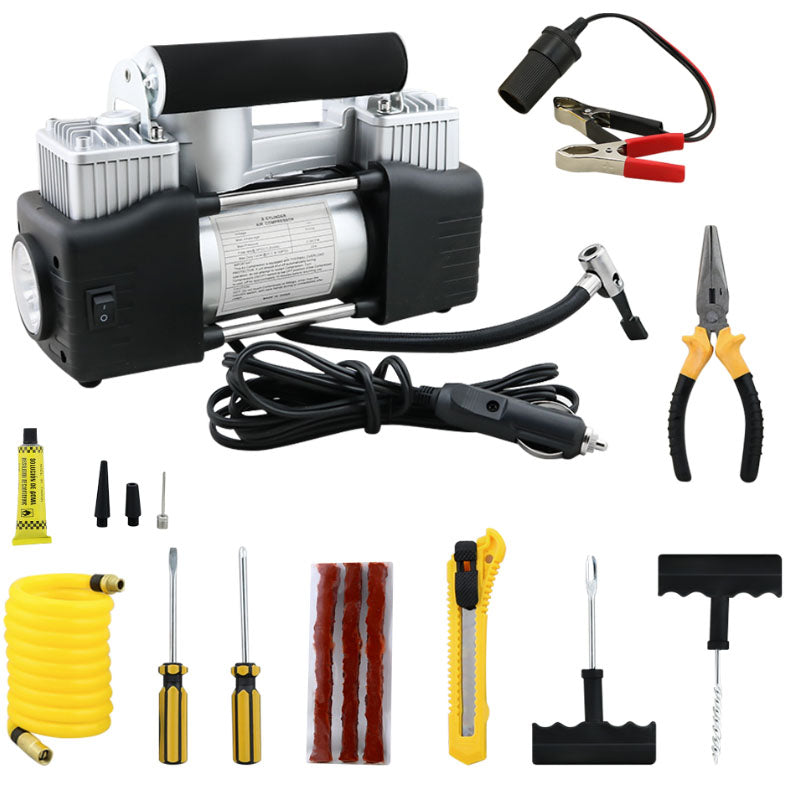 12V Double Cylinder Air Compressor Inflation Pump