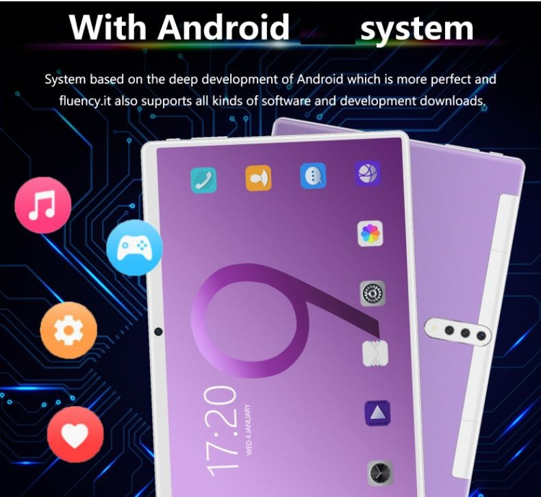 Android Tablet 10" 32GB Purple - Homyspire NZ