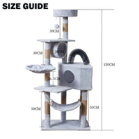 Thumbnail for Cat Tree House Scratching Post Tree Play House