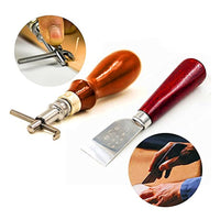 Thumbnail for 18PCs Leather Craft Tools Kit Tools DIY Groover Punch Kit Stiching Carving Craft Sewing