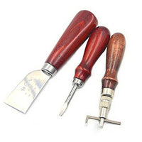 Thumbnail for 18PCs Leather Craft Tools Kit Tools DIY Groover Punch Kit Stiching Carving Craft Sewing