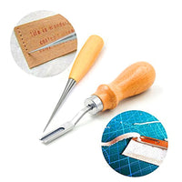 Thumbnail for 18PCs Leather Craft Tools Kit Tools DIY Groover Punch Kit Stiching Carving Craft Sewing