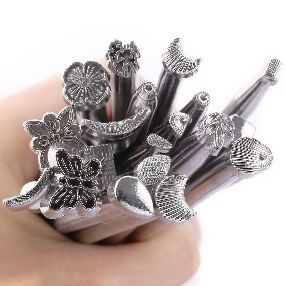 59PCs Leather Craft Tools Kit Tools DIY Groover Punch Kit Stiching Carving Craft Sewing