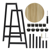 Thumbnail for Set of 2 Modern Bar Stools Barstool Metal Legs