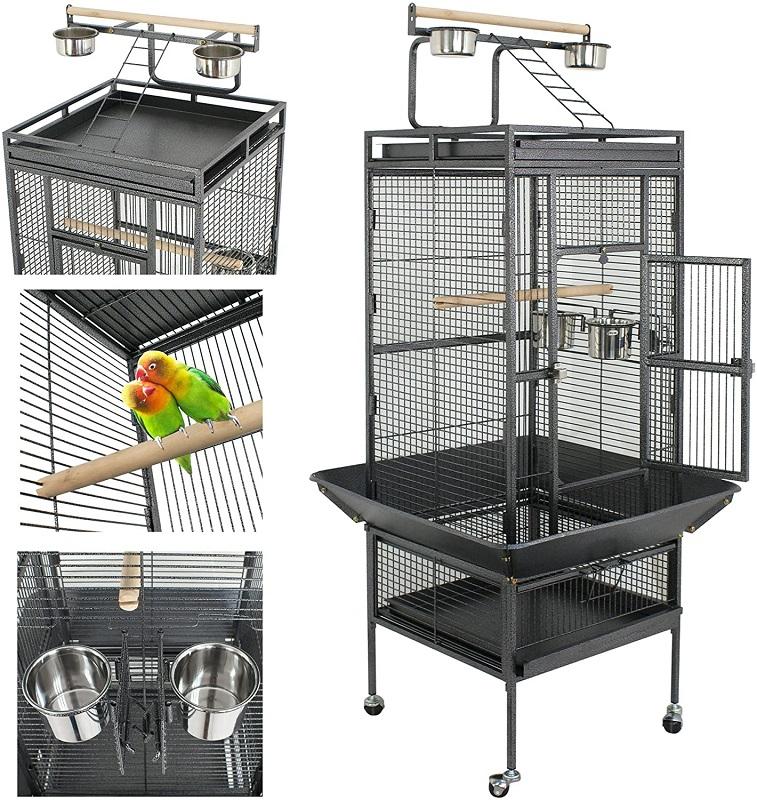 Bird Cage Parrot Aviary Perch Carrier