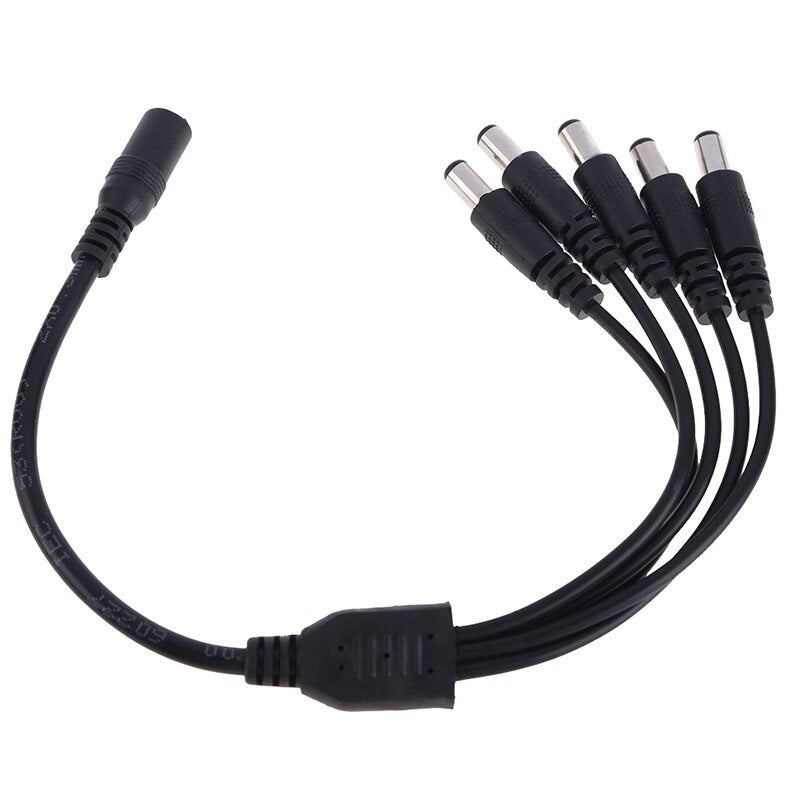 Cctv Security Camera 2.1Mm 1 To 5 Port Power Splitter Cable 12V